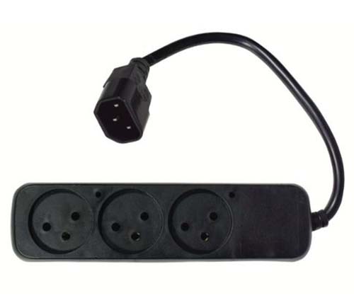 מפצל לאל פסק עם 3 שקעים ישראלים Wise Electric C14