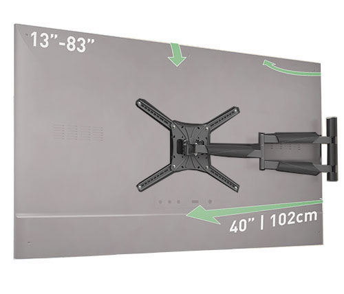 זרוע ברקן 4 תנועות ארוכה למסך בגודל עד "83 Barkan דגם 443XLTVM