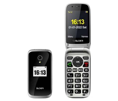טלפון סלולרי למבוגרים Slider W70 4G בצבע שחור 