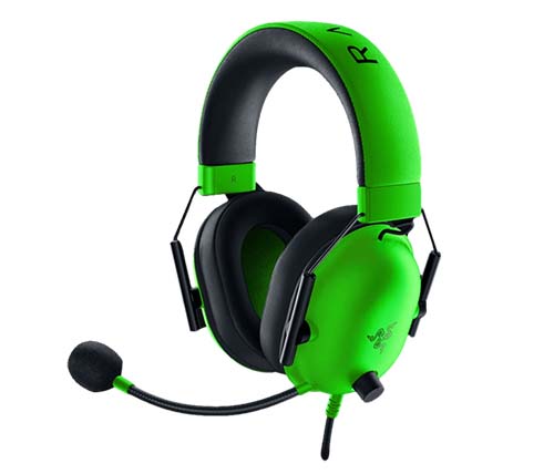 אוזניות גיימינג עם מיקרופון Razer BlackShark V2 X בצבע ירוק