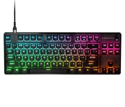 מקלדת גיימינג מכנית Steelseries Apex 9 TKL OptiPoint optical switches עברית אנגלית