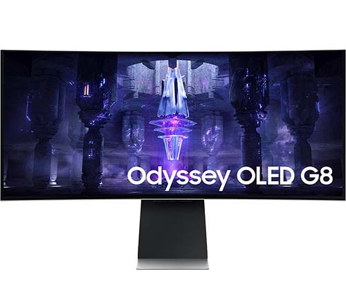 מסך גיימינג רחב קעור 34.18 אינץ Samsung Odyssey OLED G8 UWQHD 175Hz DisplayHDR 400 USB-C 65W S34BG850SM
