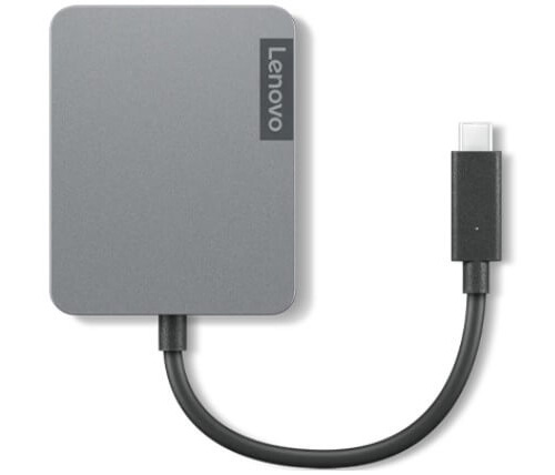 מתאם Lenovo USB-C Travel Hub Gen2 בצבע Storm Gray