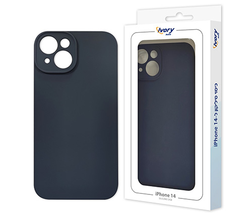 כיסוי סיליקון אחורי לטלפון Ivory Mobile ל- Iphone 14 בצבע כחול כהה