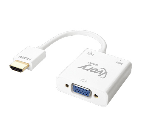 מתאם HDMI זכר ל VGA נקבה + סאונד Ivory Connect