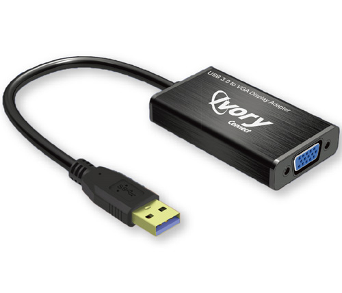 מתאם USB-A זכר ל- VGA נקבה Ivory Connect