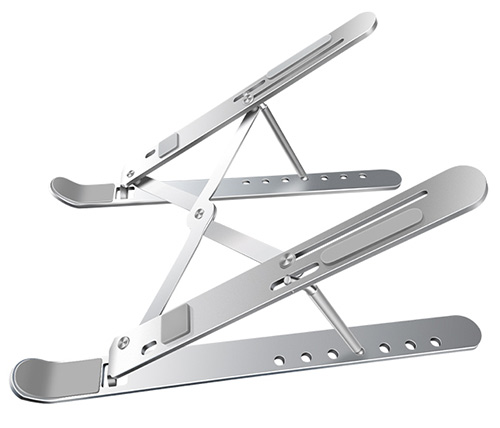 מעמד למחשב נייד מתכתי נייד ומתקפל בצבע כסוף - Ivory Peripherals