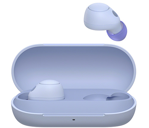 אוזניות אלחוטיות SONY WF-C700NB Bluetooth עם מיקרופון בצבע סגול הכוללות כיסוי טעינה