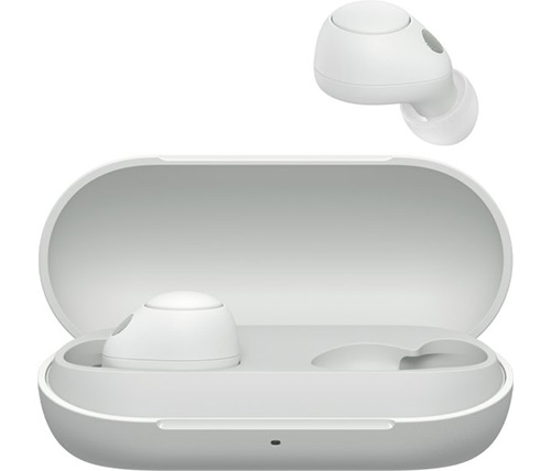 אוזניות אלחוטיות SONY WF-C700NB Bluetooth עם מיקרופון בצבע לבן הכוללות כיסוי טעינה