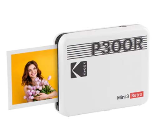 מצלמת פיתוח מיידי Mini 3 Retro P300R Kodak בצבע לבן