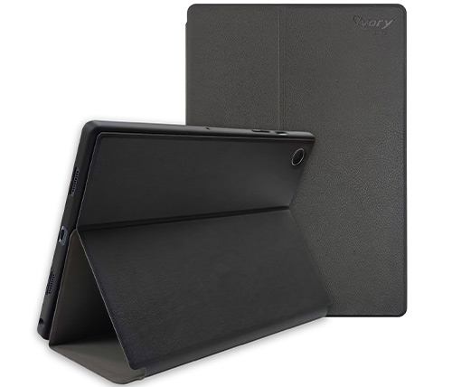 כיסוי Ivory Mobile ל- "Samsung Tab A8 X200/X205 10.5 כולל מקום לעט בצבע שחור 