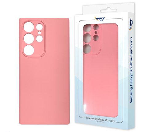 כיסוי סיליקון אחורי ורוד Ivory Mobile לטלפון Samsung S23