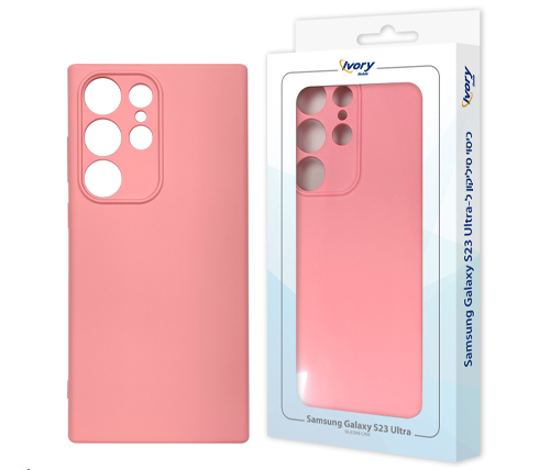 מגן לטלפון גלקסי Samsung Galaxy S23 סיליקון ורוד Ivory Mobile