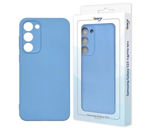 כיסוי סיליקון אחורי בצבע כחול Ivory Mobile ל- Samsung S23 