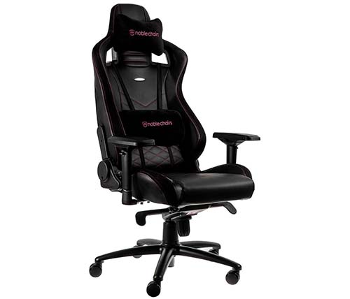 כיסא גיימינג Noblechairs EPIC בצבע שחור וורוד - משלוח חינם