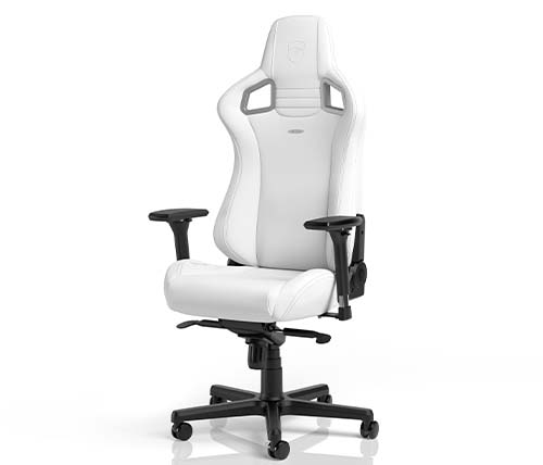 כיסא גיימינג NOBLESCHAIRS EPIC GAMING WHITE EDITION בצבע לבן