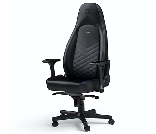 כיסא גיימינג Noblechairs Icon בצבע שחור וכחול - משלוח חינם