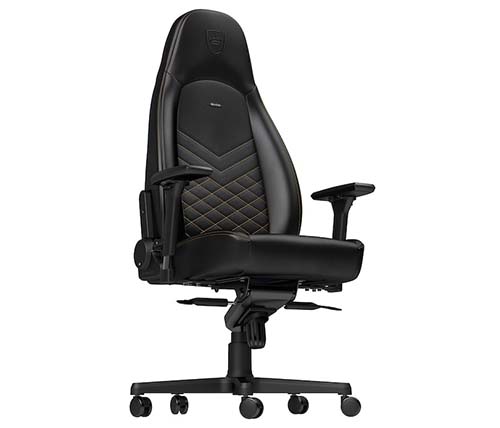 כיסא גיימינג Noblechairs Icon בצבע שחור וזהב - משלוח חינם