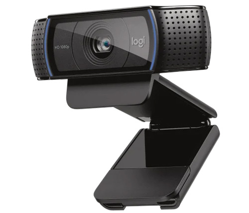 מצלמת רשת Logitech C920 HD Pro Webcam 1080p כולל מיקרופון מובנה בצבע שחור 