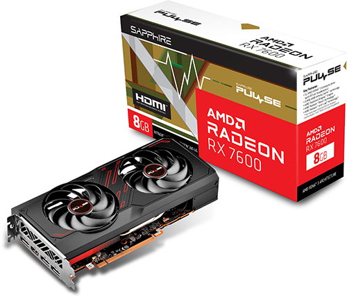כרטיס מסך Sapphire PULSE AMD Radeon RX 7600 8GB GDDR6