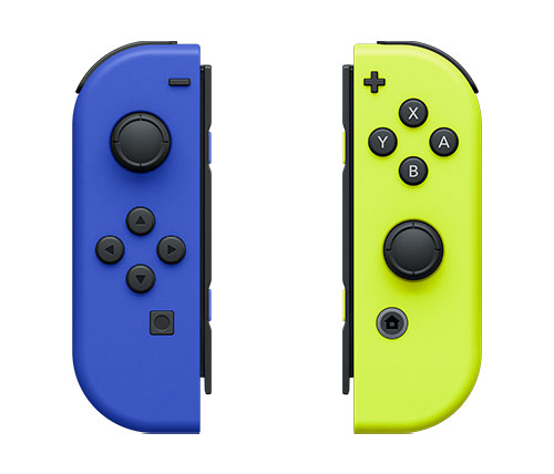 זוג בקרי ג'וי קון Nintendo Switch Joy Con Neon Blue /Neon Yellow צהוב וכחול