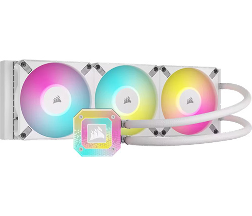 קירור נוזלי למעבד Corsair iCUE H150i Elite Capellix XT 360mm בצבע לבן