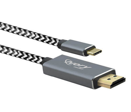 כבל מסך USB Type-C ל- HDMI באורך כ-2 מטר Ivory Connect