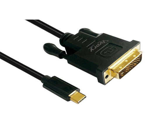 כבל מסך USB Type-C ל-DVI כ-2 מטר Ivory Connect
