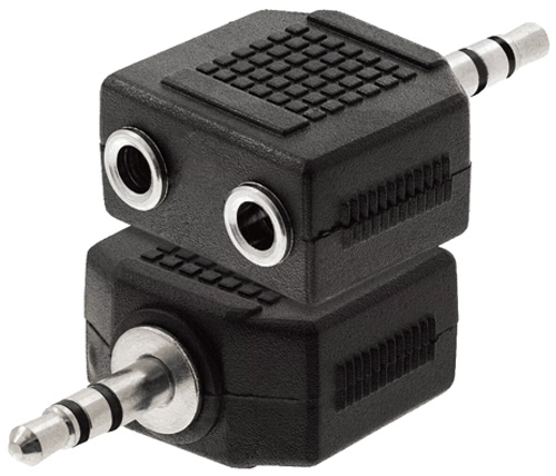 מתאם אודיו מפצל 3.5 AUX PL זכר Ivory Connect