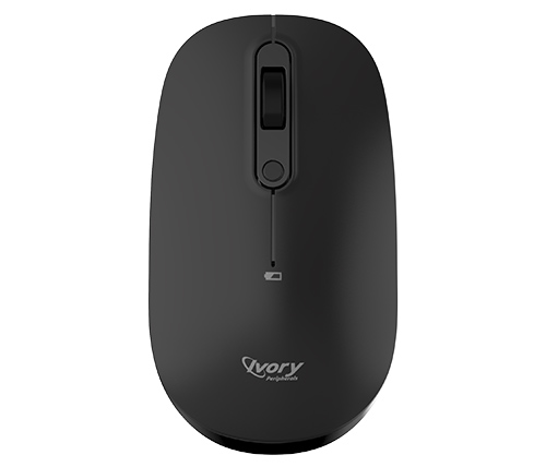 עכבר אלחוטי נטען Ivory Peripherals Bluetooth + 2.4Ghz + בצבע שחור