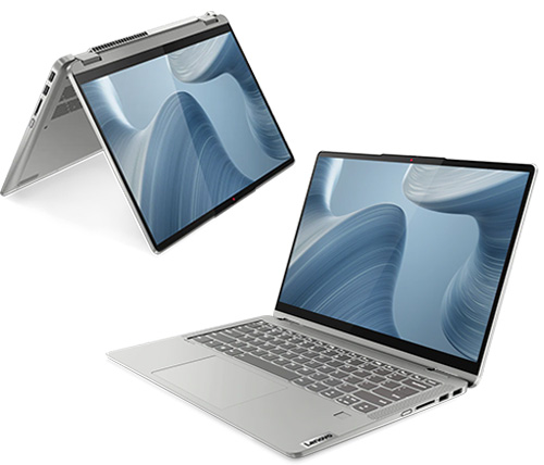 מחשב נייד עם מסך מגע "14 Lenovo IdeaPad Flex 5 82R7009TIV i7-1255U כונן 512GB SSD, זכרון 16GB ומ.גרפי Intel Iris Xe Graphics