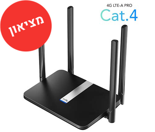 מציאון - ראוטר מוחדש Cudy LT500 AC1200 4G LTE SIM+ Dual Band Wi-Fi