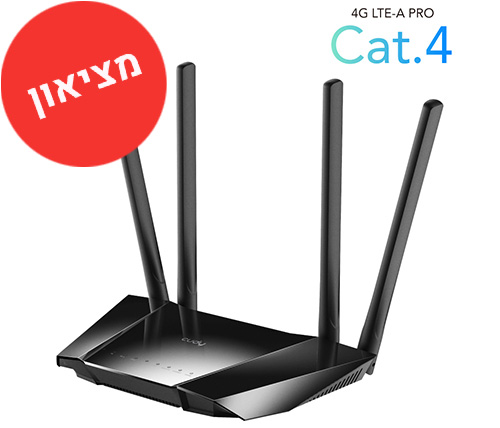מציאון - ראוטר מוחדש Cudy LT400 N300 4G LTE 300 Mbps Wireless N Wi-Fi