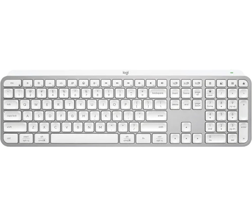 מקלדת אלחוטית מוארת Logitech MX Keys S Bluetooth Multi device עברית אנגלית בצבע כסוף ולבן