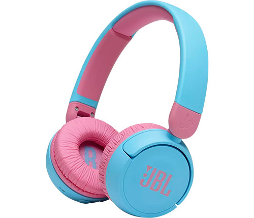 אוזניות JBL דגם JR 310 Bluetooth המותאמות לילדים עם מיקרופון בצבע ורוד תכלת