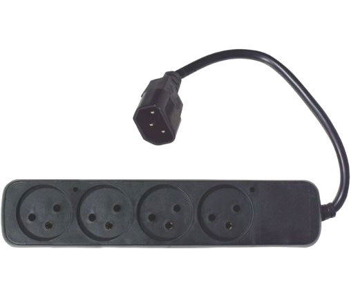 מפצל UPS C14 ל- 4 שקעים ישראלים Wise Electric