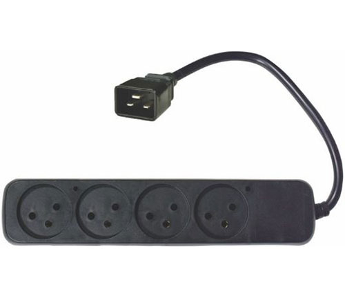 מפצל UPS C20 ל- 4 שקעים ישראלים Wise Electric