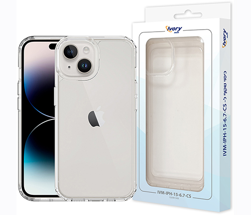 מגן לאייפון iPhone 15 Plus 6.7 שקוף Ivory Mobile