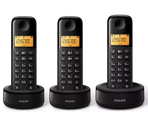 טלפון אלחוטי 3 שלוחות Philips D1603B/01