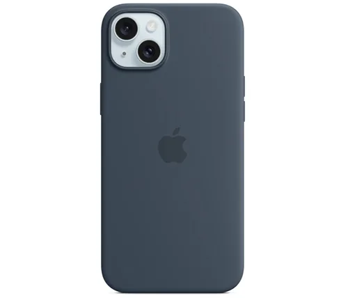 כיסוי סיליקון לApple iPhone 15 Plus עם MagSafe - כחול (Storm Blue)