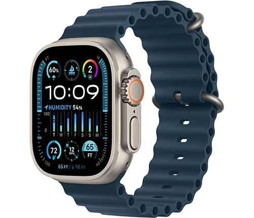 שעון חכם אפל Apple Watch Ultra 2 GPS + Cellular 49mm גוף Titanium עם רצועה Blue Ocean Band