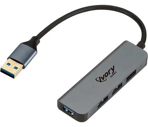 מפצל Ivory Connect USB מחיבור USB Type-A לכניסות USB 3.0 x 4