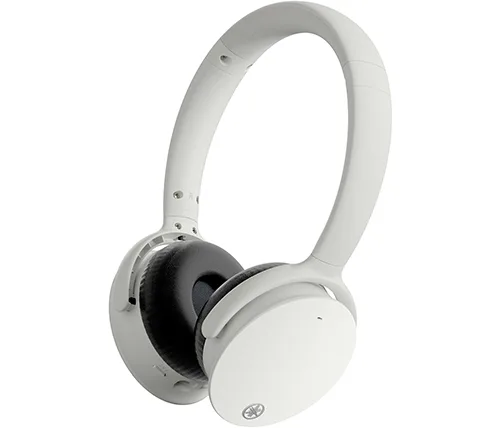 אוזניות אלחוטיות Yamaha YH-E500AW Wireless Noise-Cancelling Headphones עם מיקרופון Bluetooth בצבע לבן