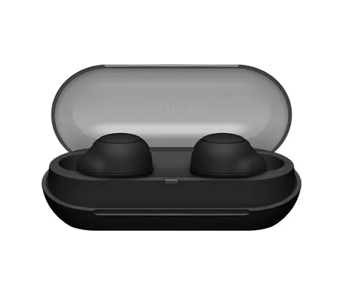 אוזניות אלחוטיות Sony WF-C500 Bluetooth עם מיקרופון בצבע שחור הכוללות כיסוי טעינה אחריות היבואן הרשמי