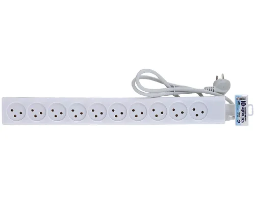 מפצל חשמל 10 שקעים Semicom עם כבל באורך כ- 1 מטר