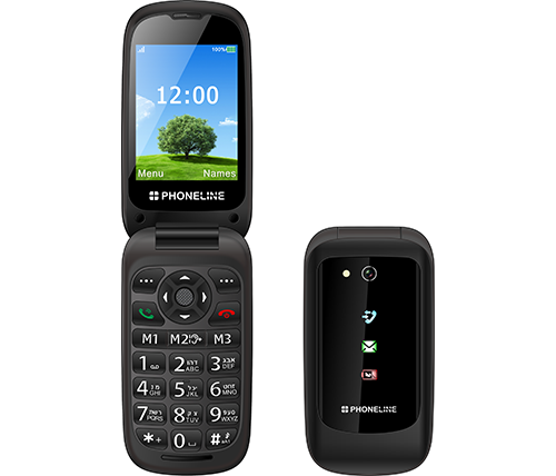 טלפון סלולרי למבוגרים Phoneline F34 4G בצבע שחור 