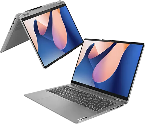 מחשב נייד עם מסך מגע "14 Lenovo IdeaPad Flex 5 82Y0003XIV i5-1335U בצבע Arctic Grey כונן 256GB SSD זכרון 8GB ומ. גרפי Intel Iris X