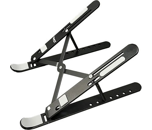 מעמד למחשב נייד מתכתי נייד ומתקפל בצבע שחור - Ivory Peripherals