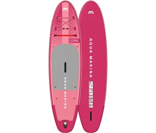 סאפ מתנפח Aqua Marina Coral BT-23COPR 310cm בצבע ורוד כולל משוט - משלוח חינם