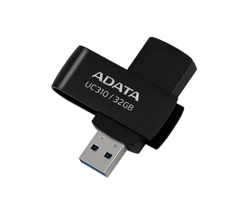 זכרון נייד ADATA UC310 USB 3.2 Gen1 - בנפח 32GB עם כיסוי מסתובב